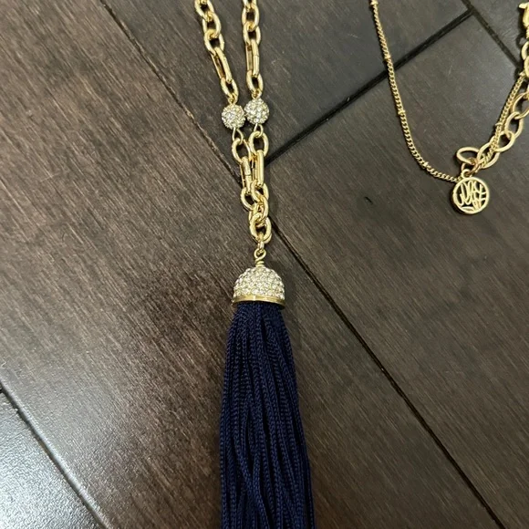 Lilly Pulitzer Navy Tassel Necklace - Picture 3 of 4